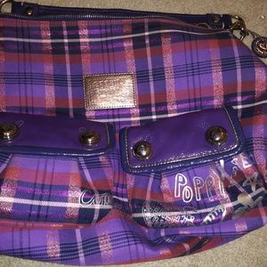Coach Purse purple and pink poppy edition